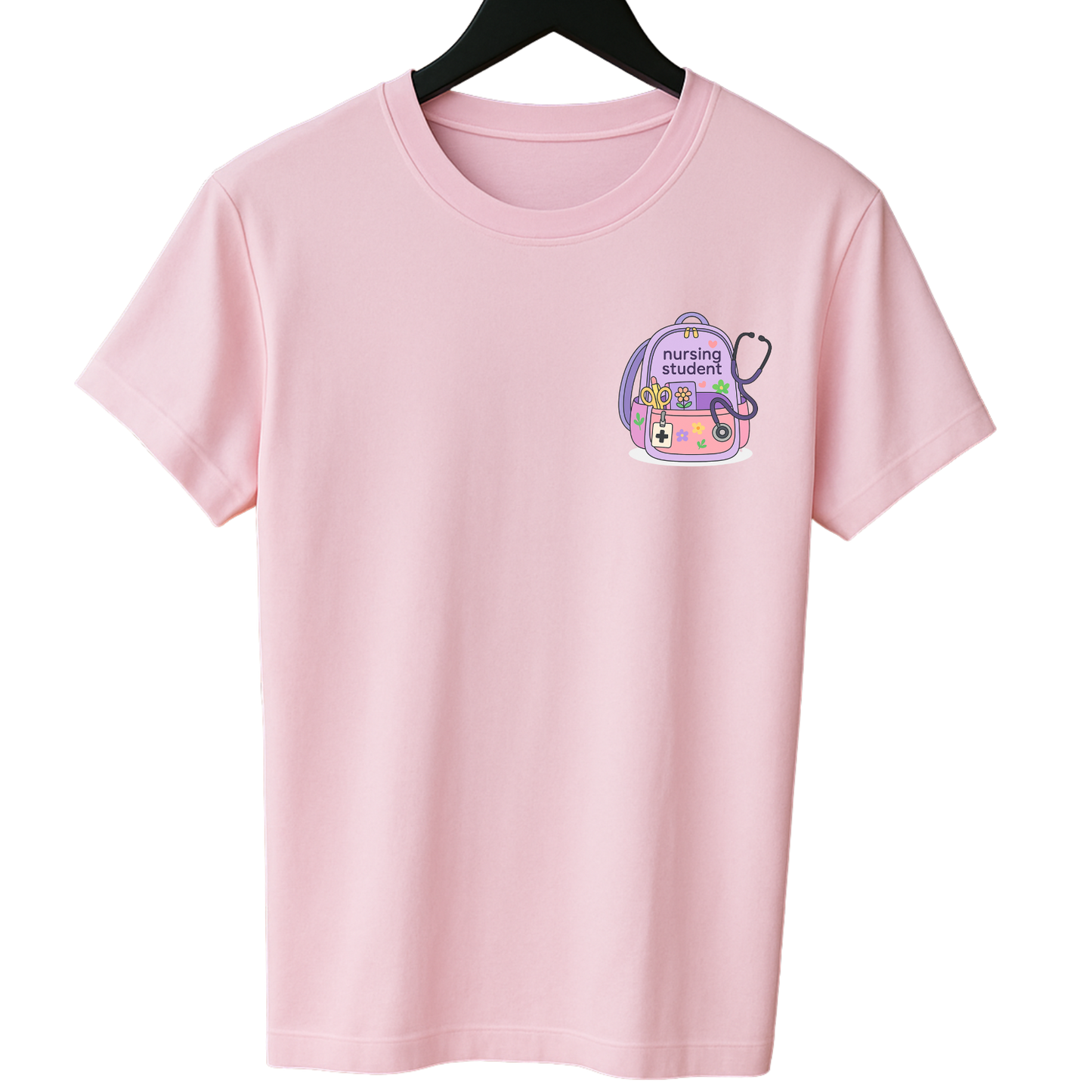 Student nurse bagde reel & T shirt.