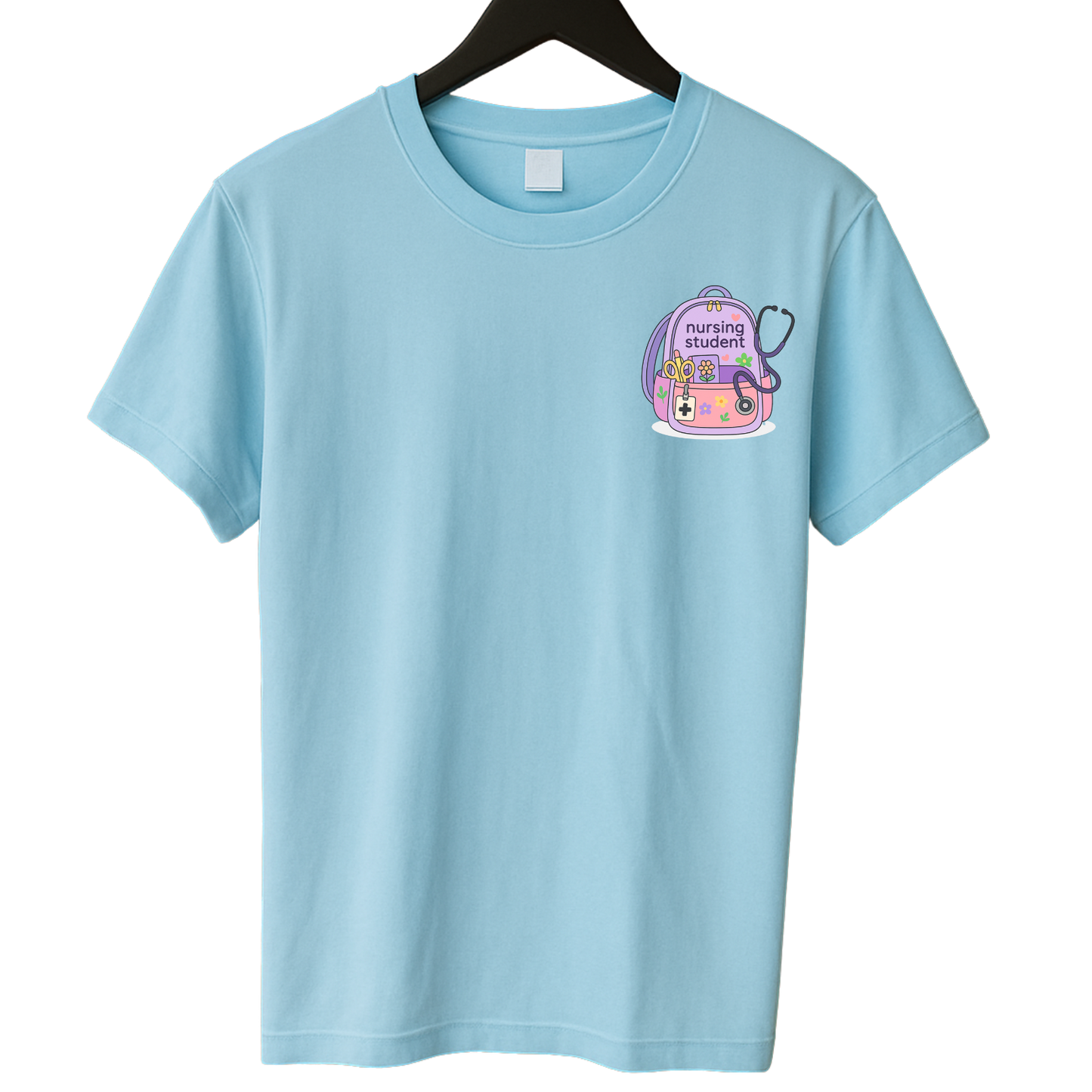 Student nurse bagde reel & T shirt.