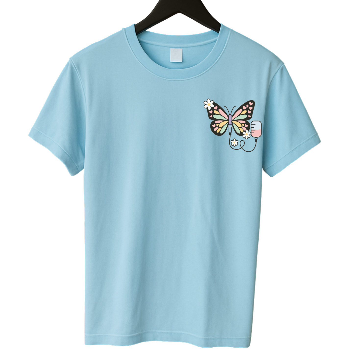 Vlinder bagde reel en T shirt