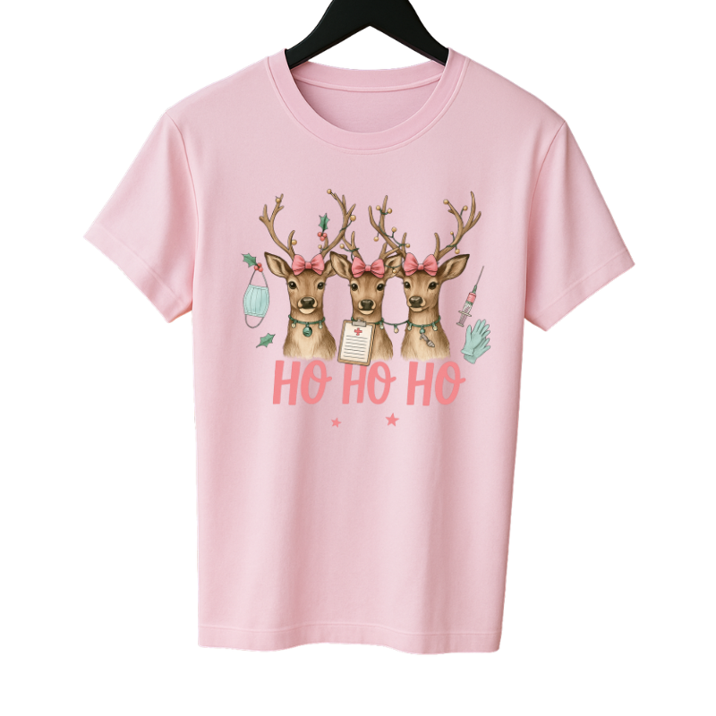 🦌💉 Ho Ho Ho Kerst Rendieren T-shirt 🎄✨