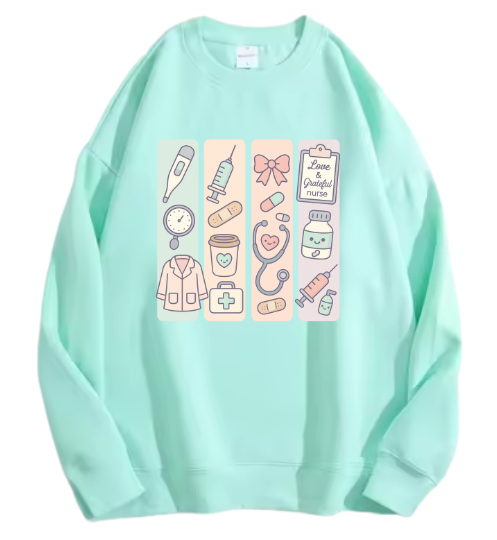 Sweater met zorgbenodigdheden