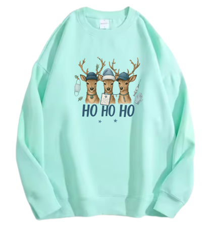 Ho ho ho, Rendieren blauw sweater!