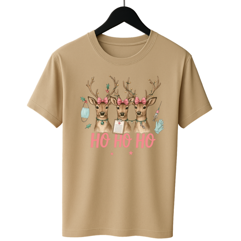 🦌💉 Ho Ho Ho Kerst Rendieren T-shirt 🎄✨