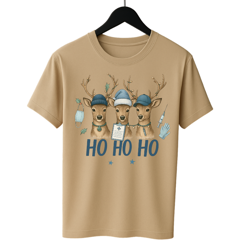 🦌💉 Ho Ho Ho Nurse – Kerst Rendieren T-shirt 🎄✨