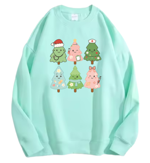 6 zorgzame kerstbomen sweater❄️