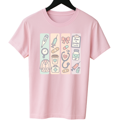T-shirt met zorgbenodigdheden
