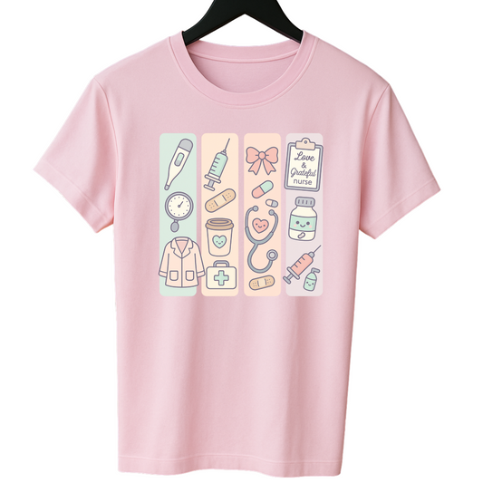 T-shirt met zorgbenodigdheden