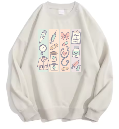 Sweater met zorgbenodigdheden