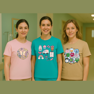 "Laat je kleding spreken voor de zorg die je elke dag met liefde geeft!"