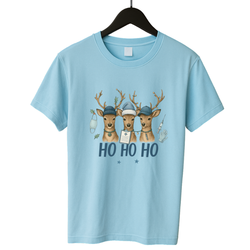 🦌💉 Ho Ho Ho Nurse – Kerst Rendieren T-shirt 🎄✨