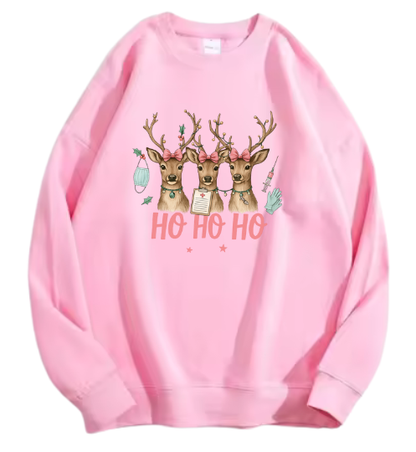 Ho ho Ho, Rendier roze Sweater!
