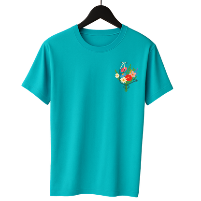 Bloemen bagde reel & T shirt