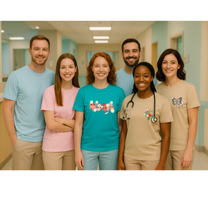 "Laat je kleding spreken voor de zorg die je elke dag met liefde geeft!"