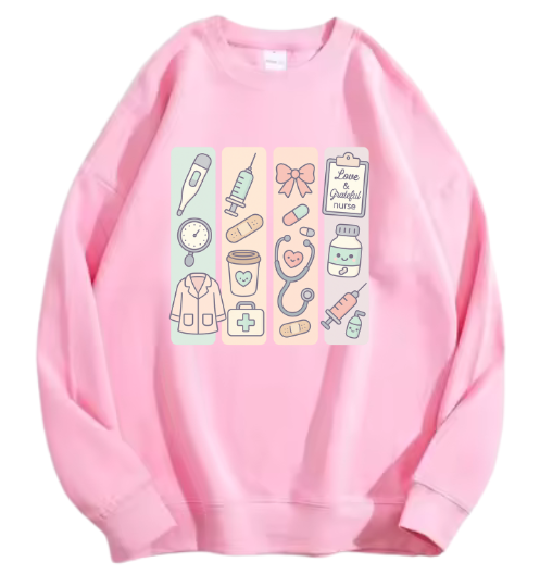 Sweater met zorgbenodigdheden