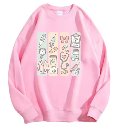 Sweater met zorgbenodigdheden