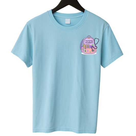 Student nurse bagde reel & T shirt.