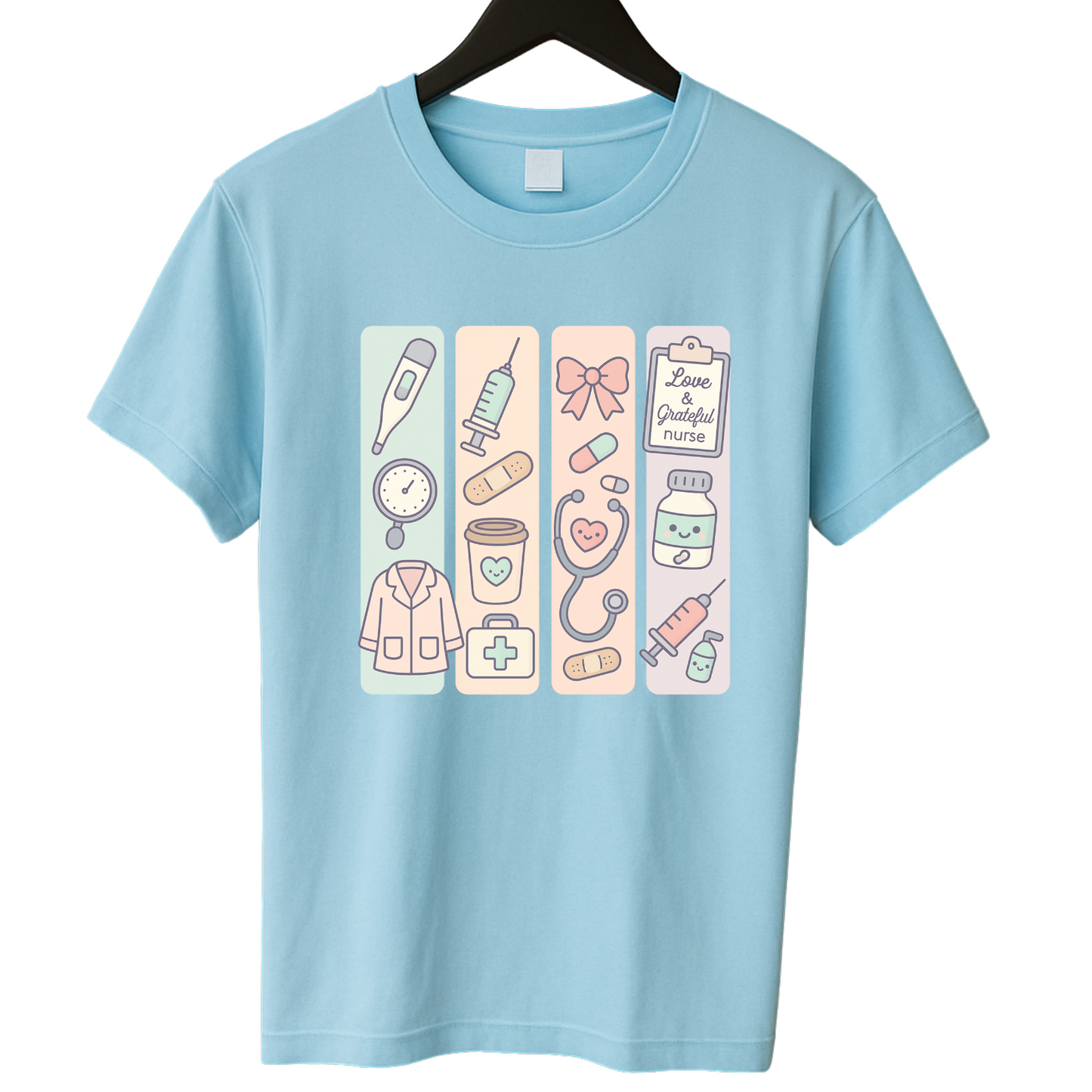 T-shirt met zorgbenodigdheden