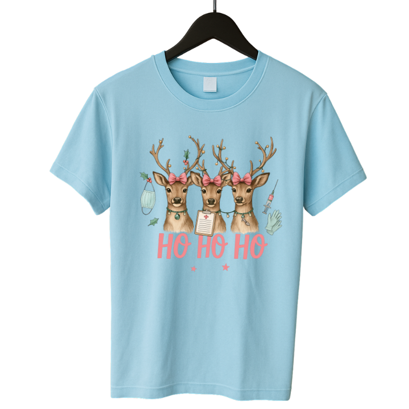 🦌💉 Ho Ho Ho Kerst Rendieren T-shirt 🎄✨