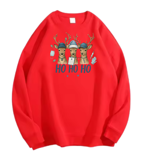 Ho ho ho, Rendieren blauw sweater!