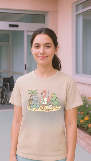 "Laat je kleding spreken voor de zorg die je elke dag met liefde geeft!"