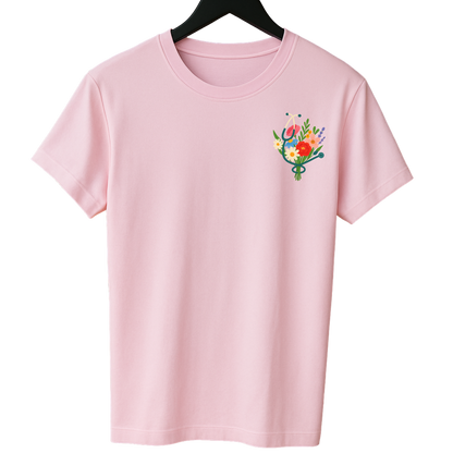 Bloemen bagde reel & T shirt