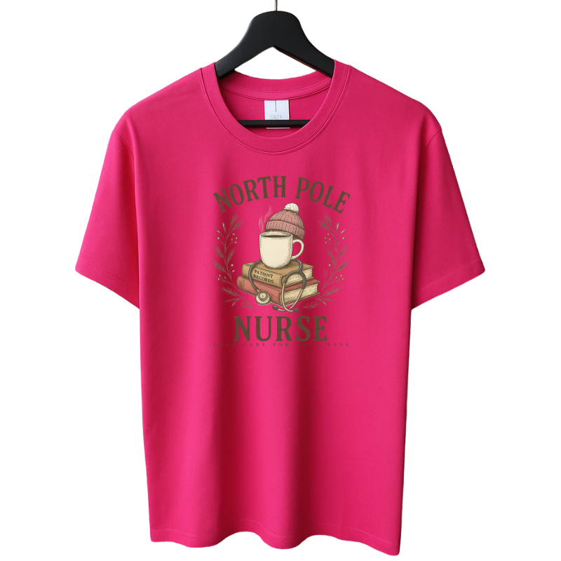 🧣 North Pole Nurse – Cozy Winter Care T-shirt ❄️