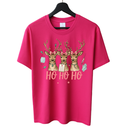 🦌💉 Ho Ho Ho Kerst Rendieren T-shirt 🎄