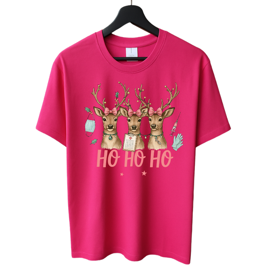 🦌💉 Ho Ho Ho Kerst Rendieren T-shirt 🎄