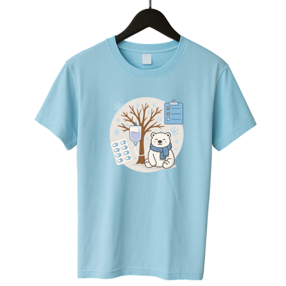 💙 Winter Care T-shirt – IJsbeer met Zorgtouch
