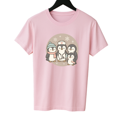 🐧❄️ Caring Penguins – Winter Nurse T-shirt
