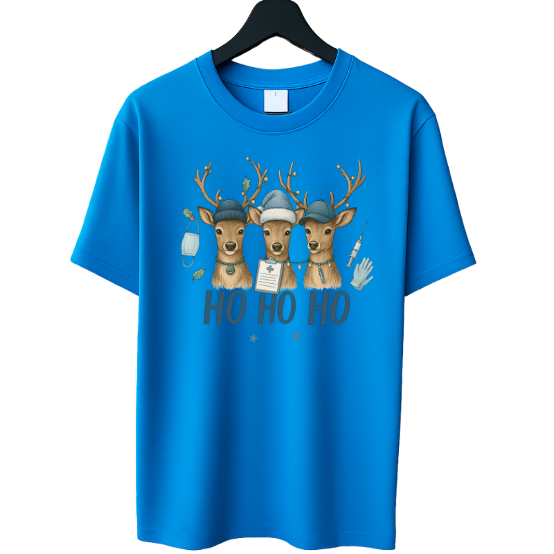 🦌💉 Ho Ho Ho Nurse – Kerst Rendieren T-shirt 🎄✨